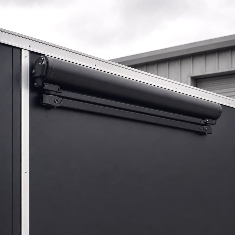 Pull-out awning — With LED underlighting