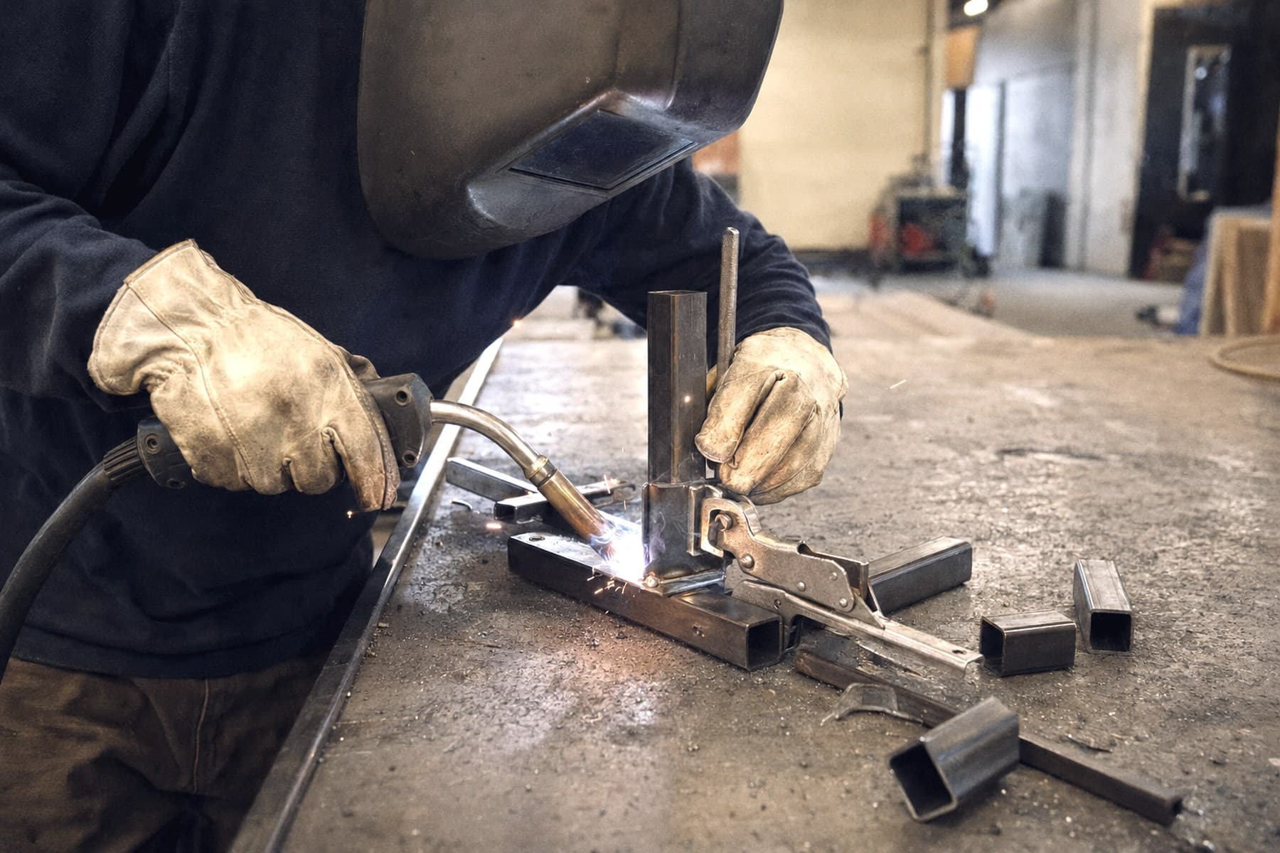 On the jig — A frame going together