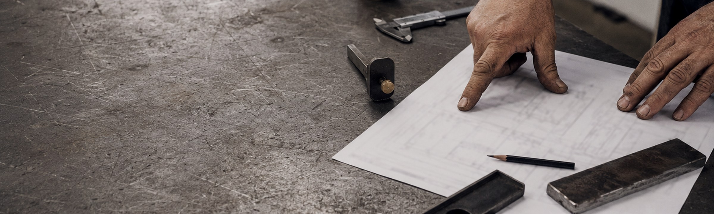 A build sheet on the bench