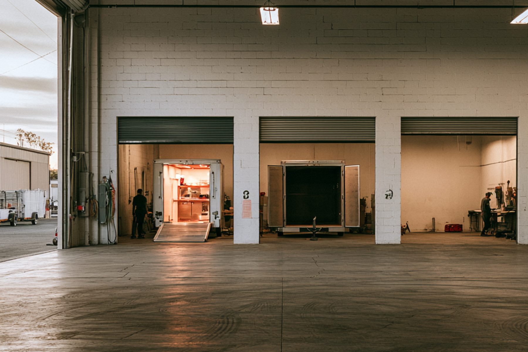 Three build bays in Napa, one trailer each